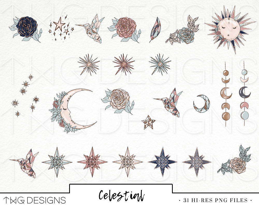 Celestial Clipart Collection – TWG Designs