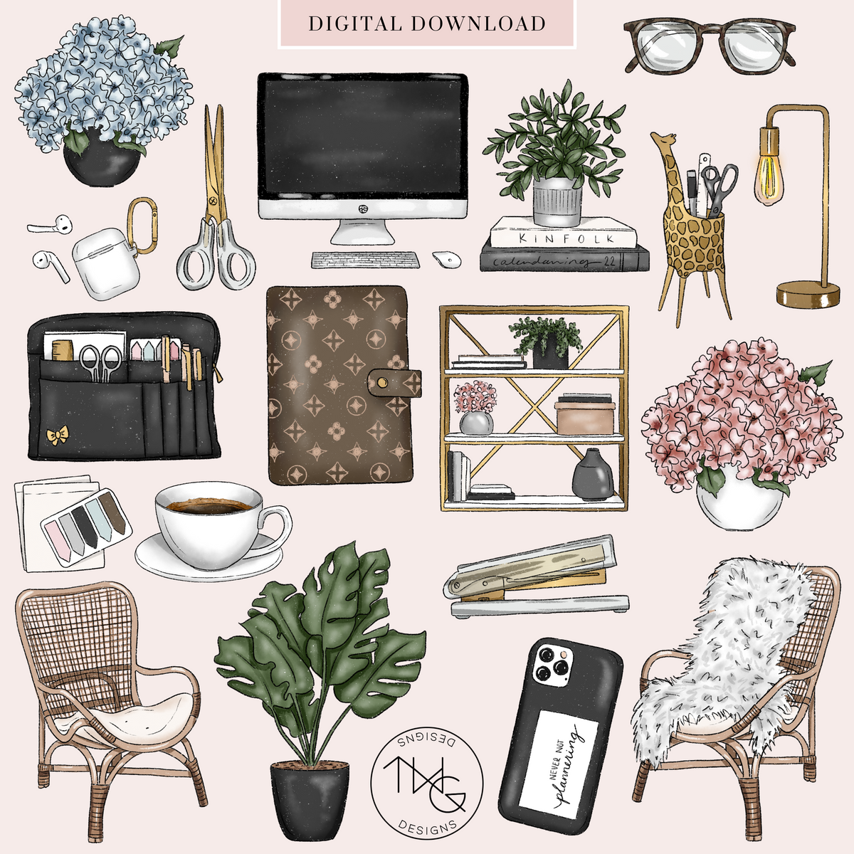 Home Office Clipart Collection – TWG Designs