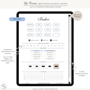 La Cocina Recipe Book & Meal Planner