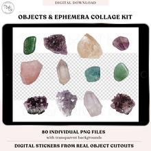 Load image into Gallery viewer, Objects &amp; Ephemera Digital Sticker Collage Kit